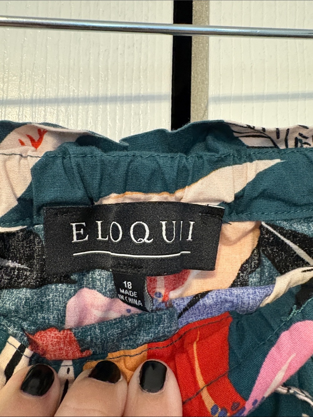 Eloquii Teal Floral Skirt -18 - Picture 2 of 3